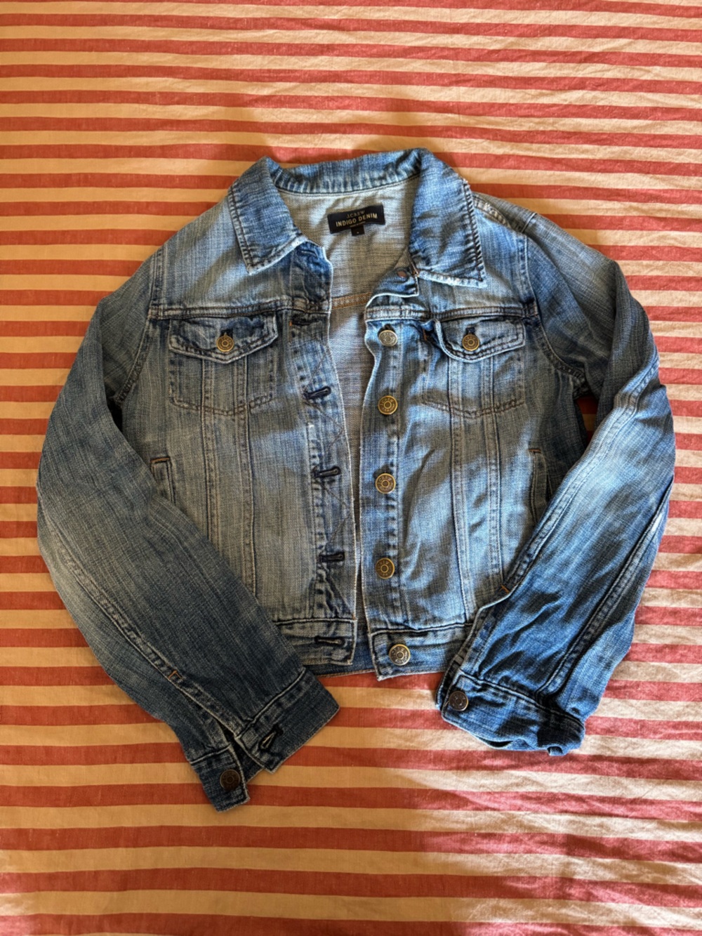 J Crew Indigo Revival Classic Light Wash Denim Jacket